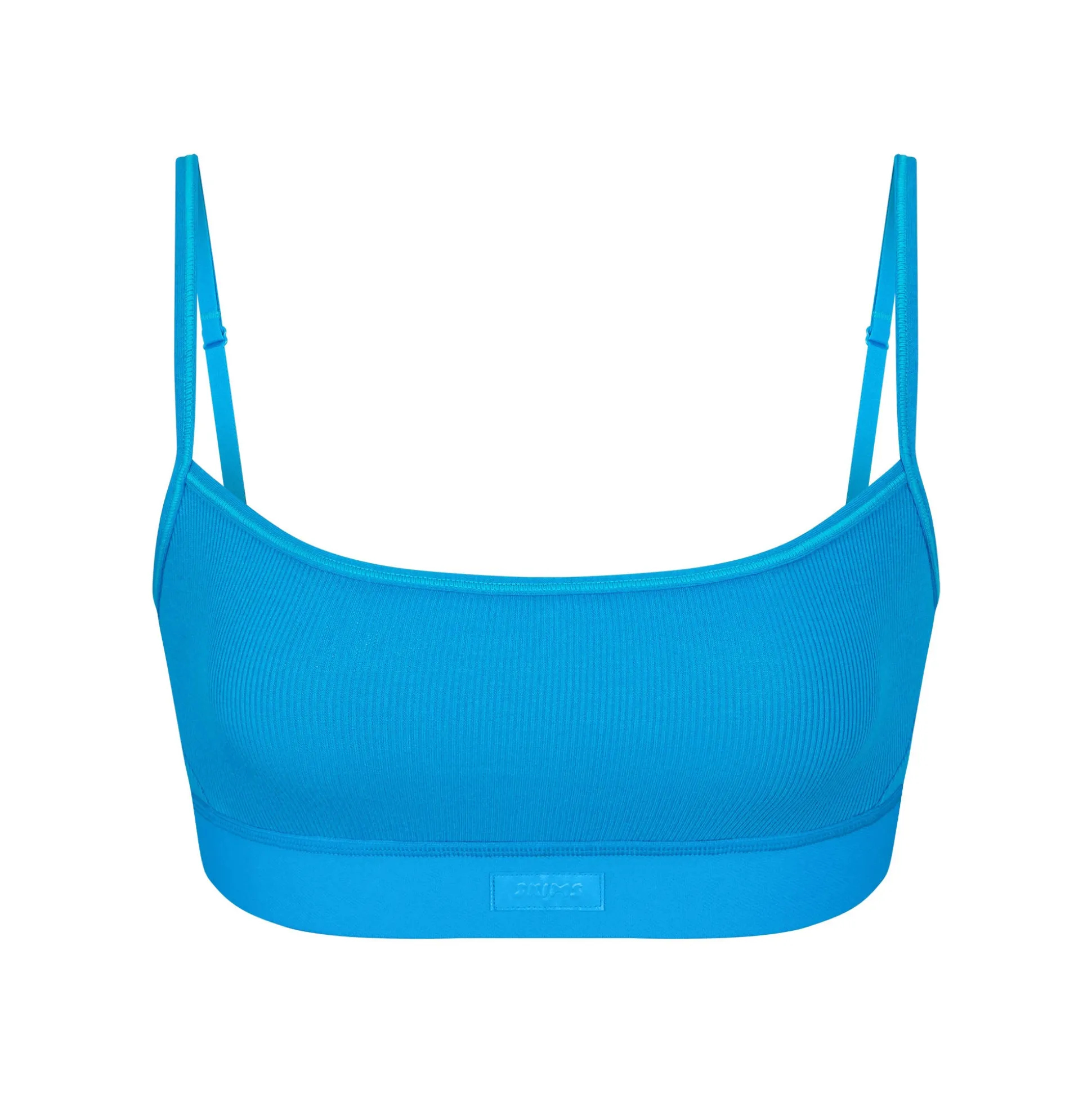 COTTON RIB SCOOP BRALETTE | MYKONOS