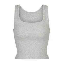COTTON RIB TANK | LIGHT HEATHER GREY