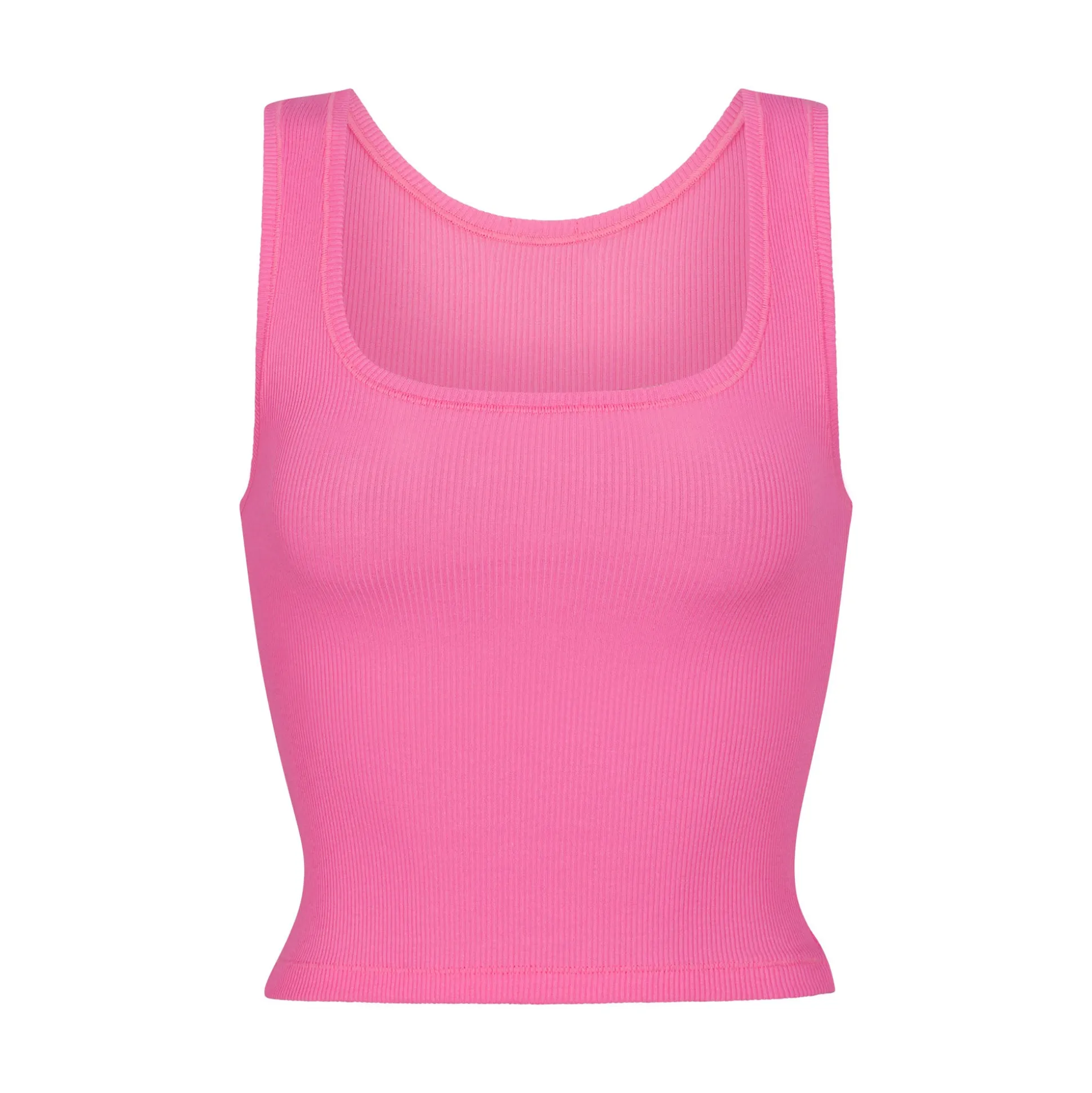COTTON RIB TANK | SUGAR PINK