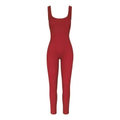 COTTON RIB TANK CATSUIT | BRICK MULTI