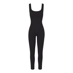 COTTON RIB TANK CATSUIT | SOOT