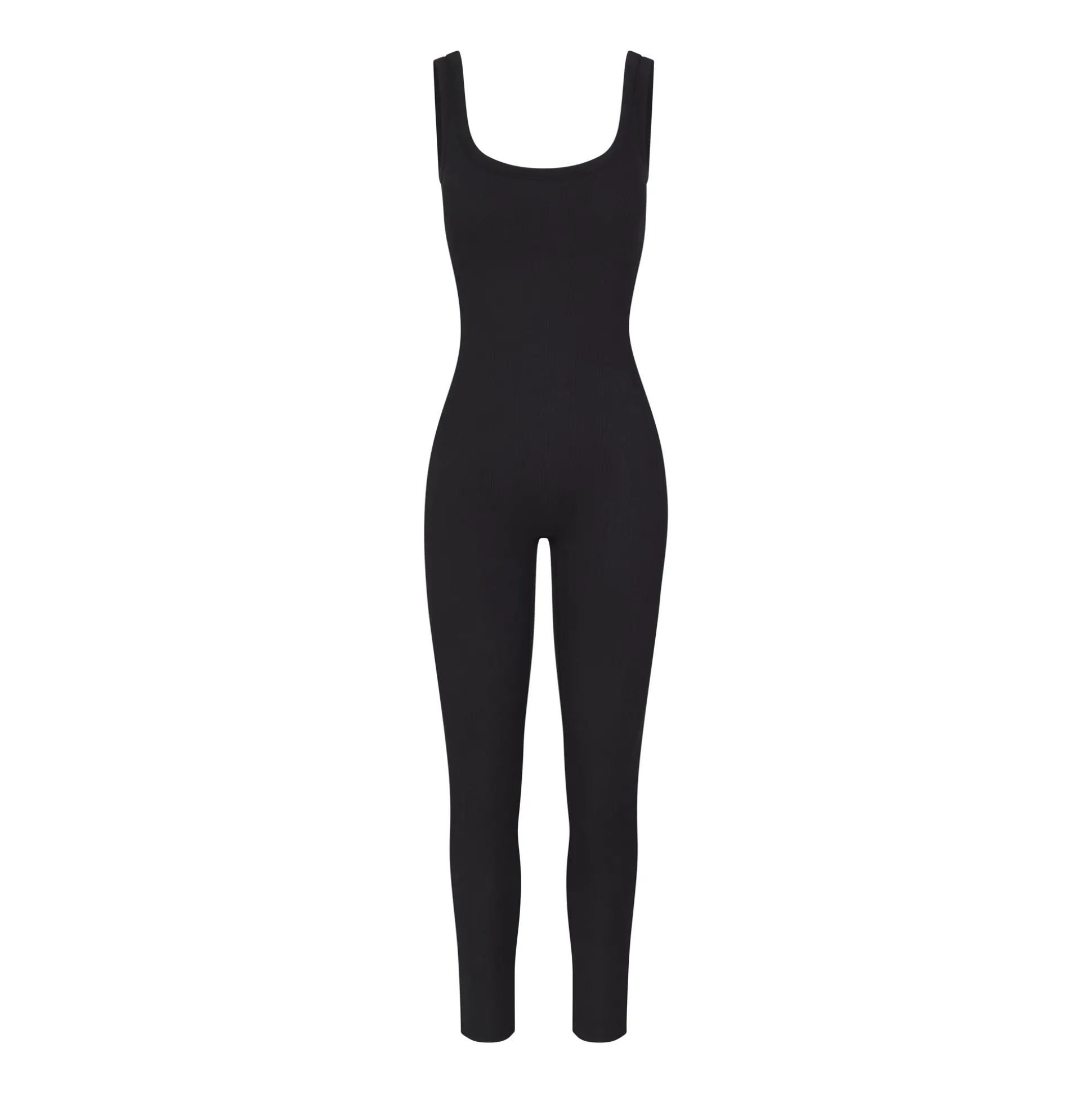 COTTON RIB TANK CATSUIT | SOOT