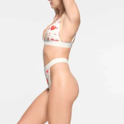 COTTON RIB THONG | MARBLE HEART AND ARROW