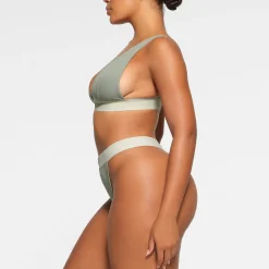 COTTON RIB THONG | MINERAL