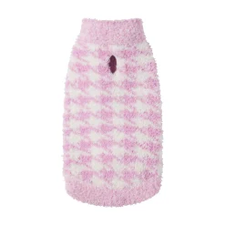 COZY KNIT PET SWEATER | PETAL HOUNDSTOOTH