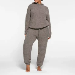 COZY KNIT UNISEX HOODIE | GREY CHALK MULTI