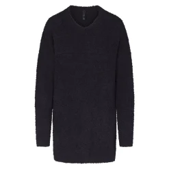 COZY KNIT V NECK MINI DRESS | ONYX