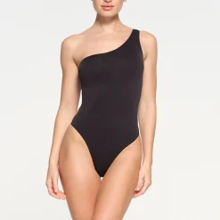 ESSENTIAL ONE SHOULDER BODYSUIT | ONYX