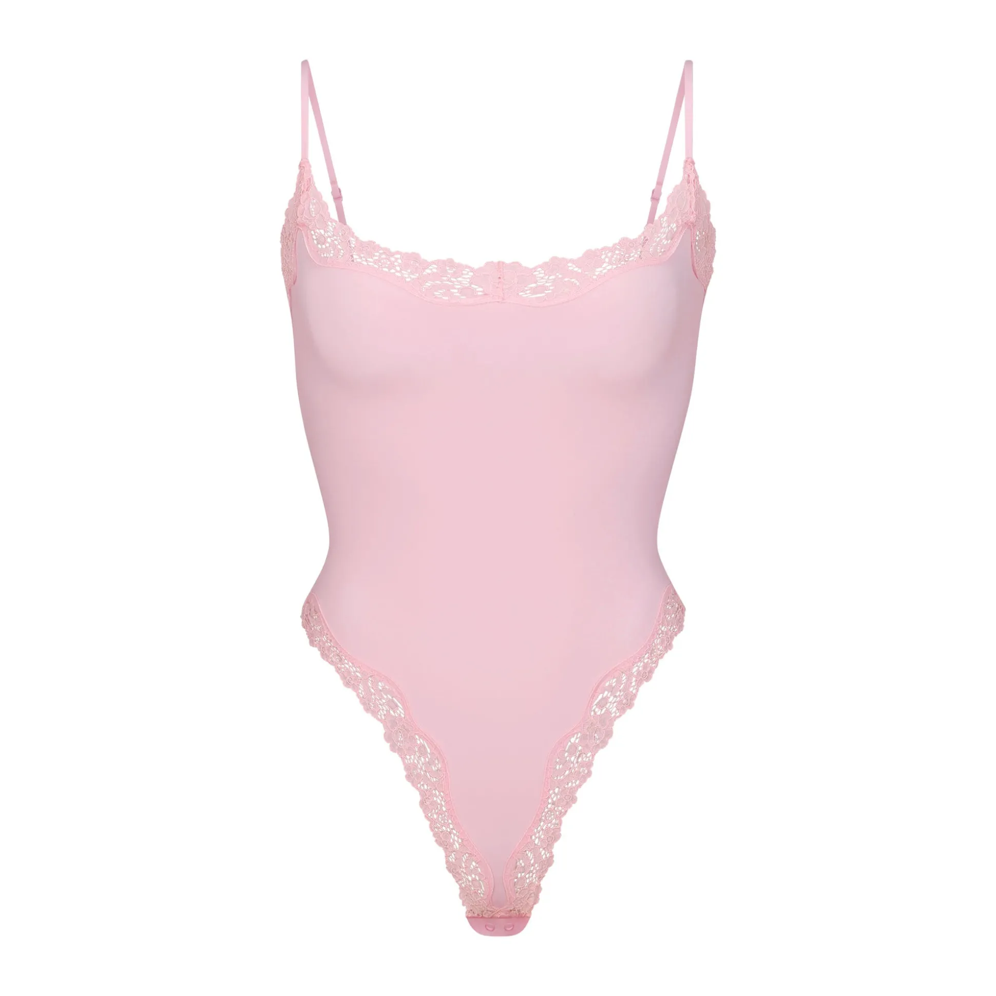 FITS EVERYBODY CORDED LACE CAMI BODYSUIT | CHERRY BLOSSOM