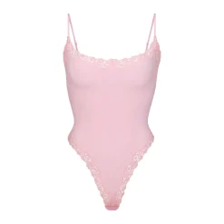 FITS EVERYBODY CORDED LACE CAMI BODYSUIT | CHERRY BLOSSOM