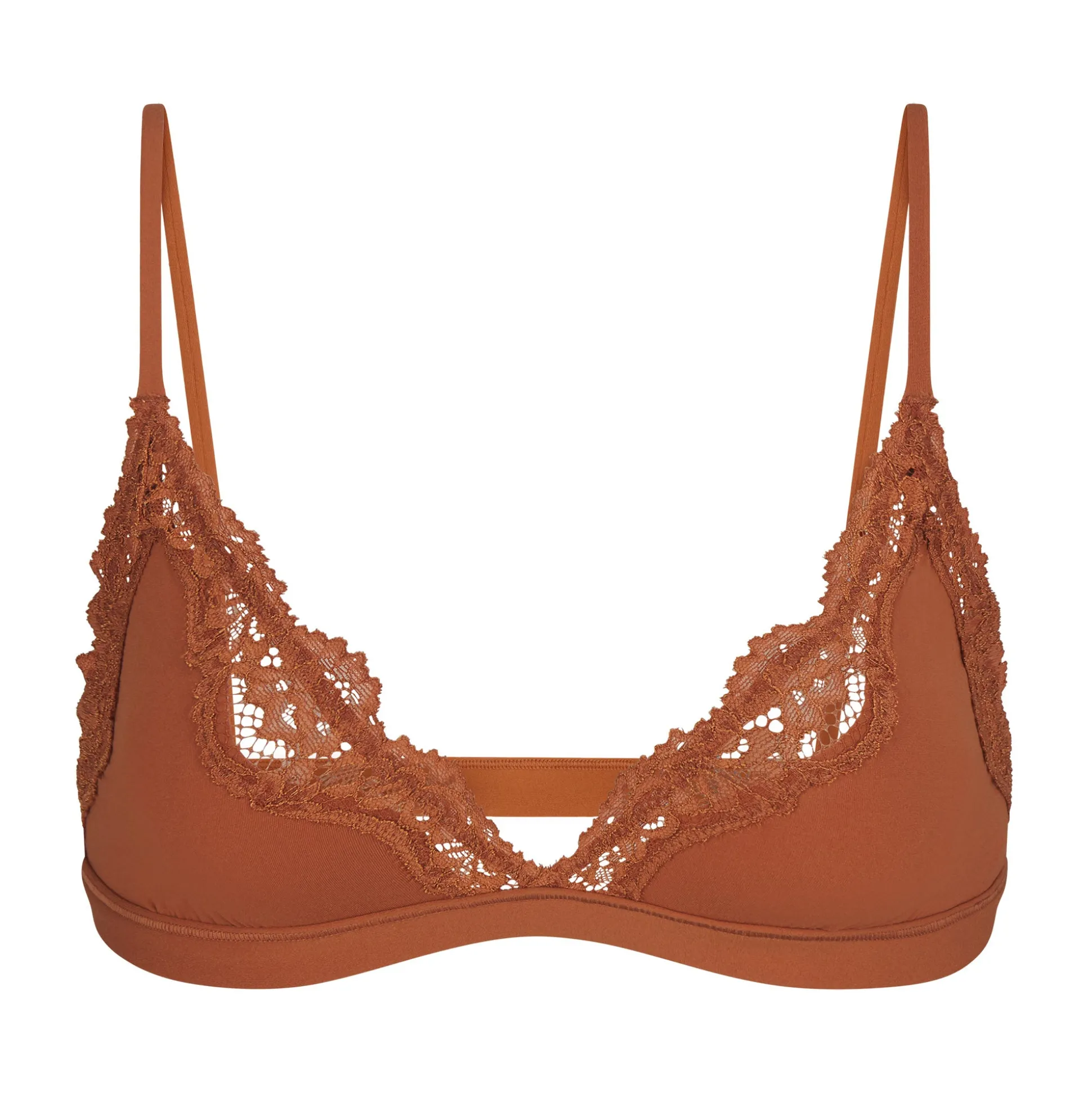 FITS EVERYBODY CORDED LACE TRIANGLE BRALETTE | BRONZE