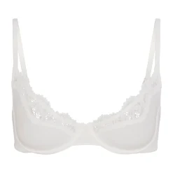 FITS EVERYBODY CORDED LACE UNLINED SCOOP BRA | MARBLE