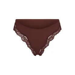 FITS EVERYBODY CORDED LACE TANGA | COCOA