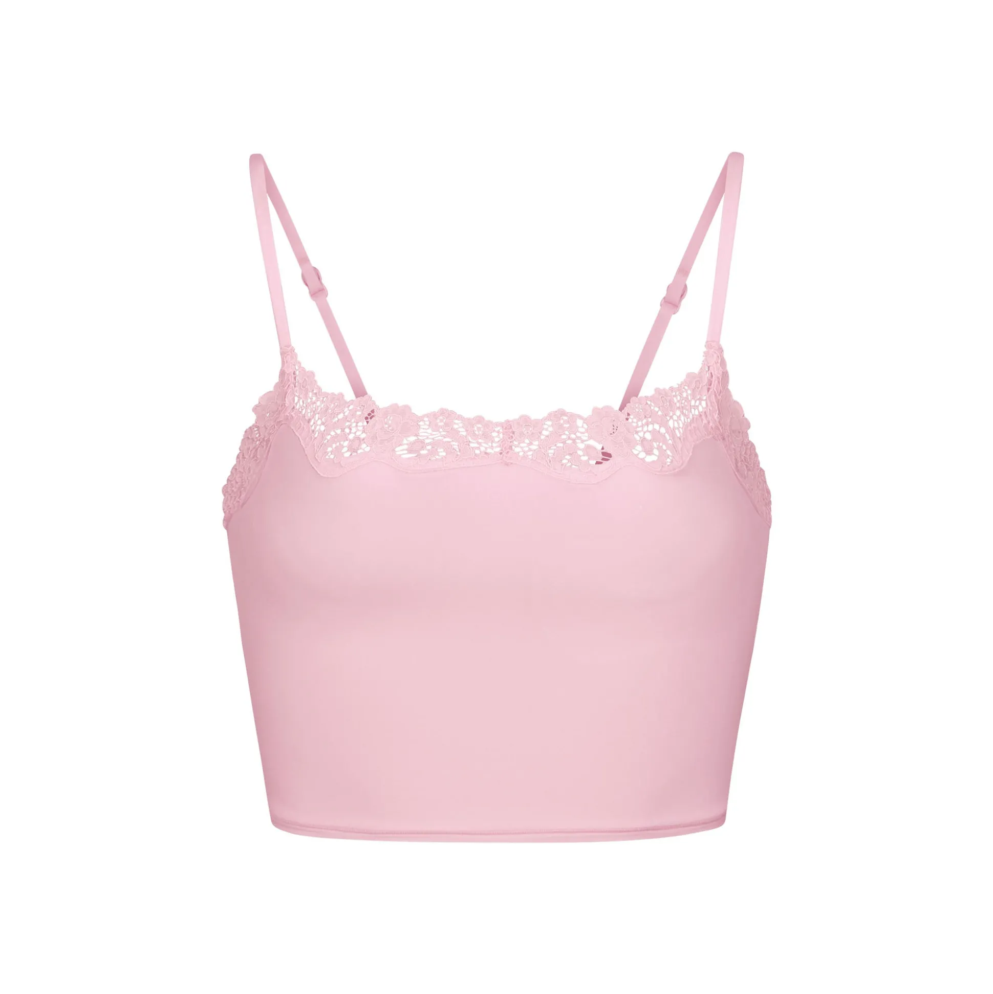 FITS EVERYBODY CORDED LACE CROPPED CAMI | CHERRY BLOSSOM
