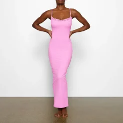 FITS EVERYBODY CORDED LACE LONG SLIP DRESS | PETAL