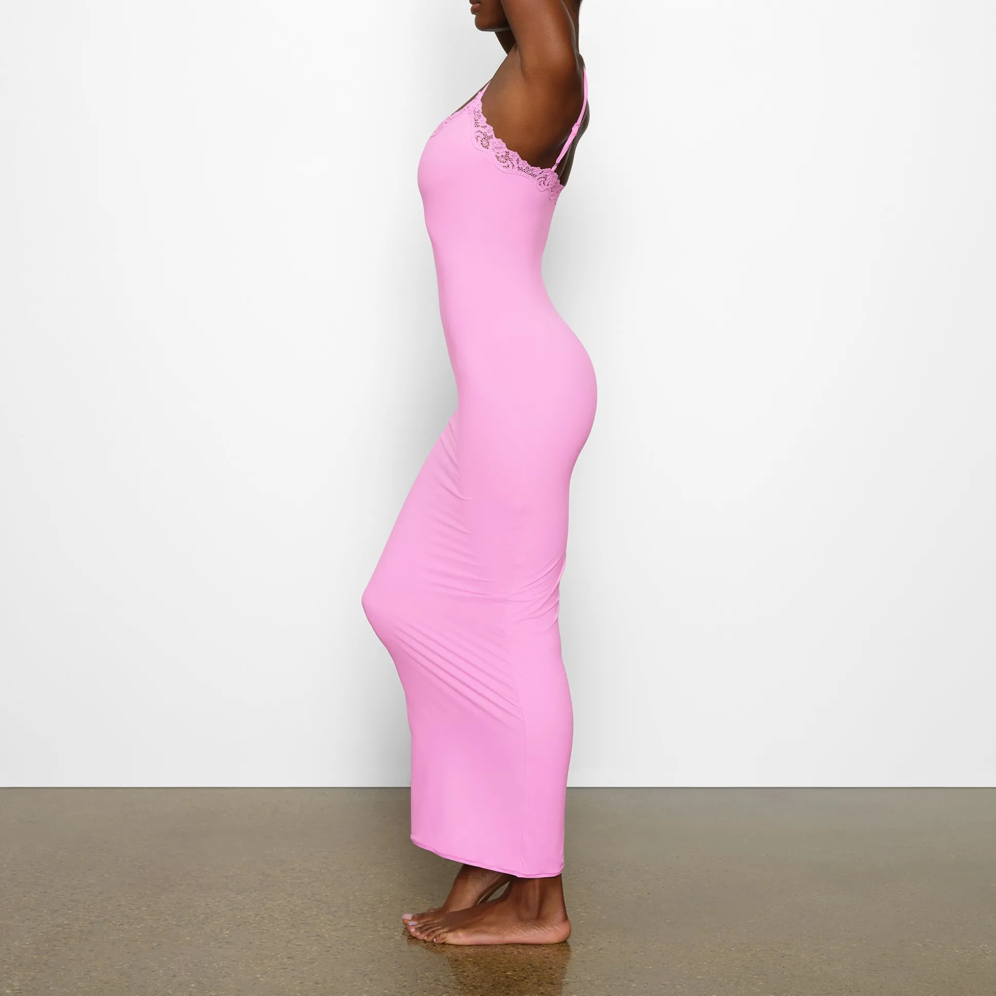 FITS EVERYBODY CORDED LACE LONG SLIP DRESS | PETAL