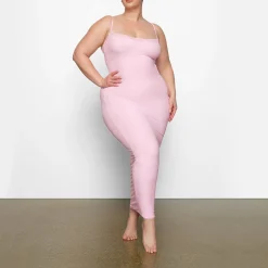 FITS EVERYBODY CORDED LACE LONG SLIP DRESS | CHERRY BLOSSOM