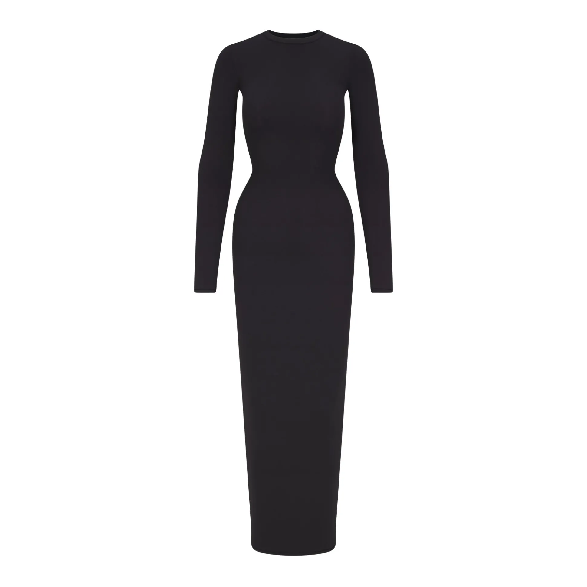 FITS EVERYBODY CREW NECK LONG SLEEVE DRESS | ONYX