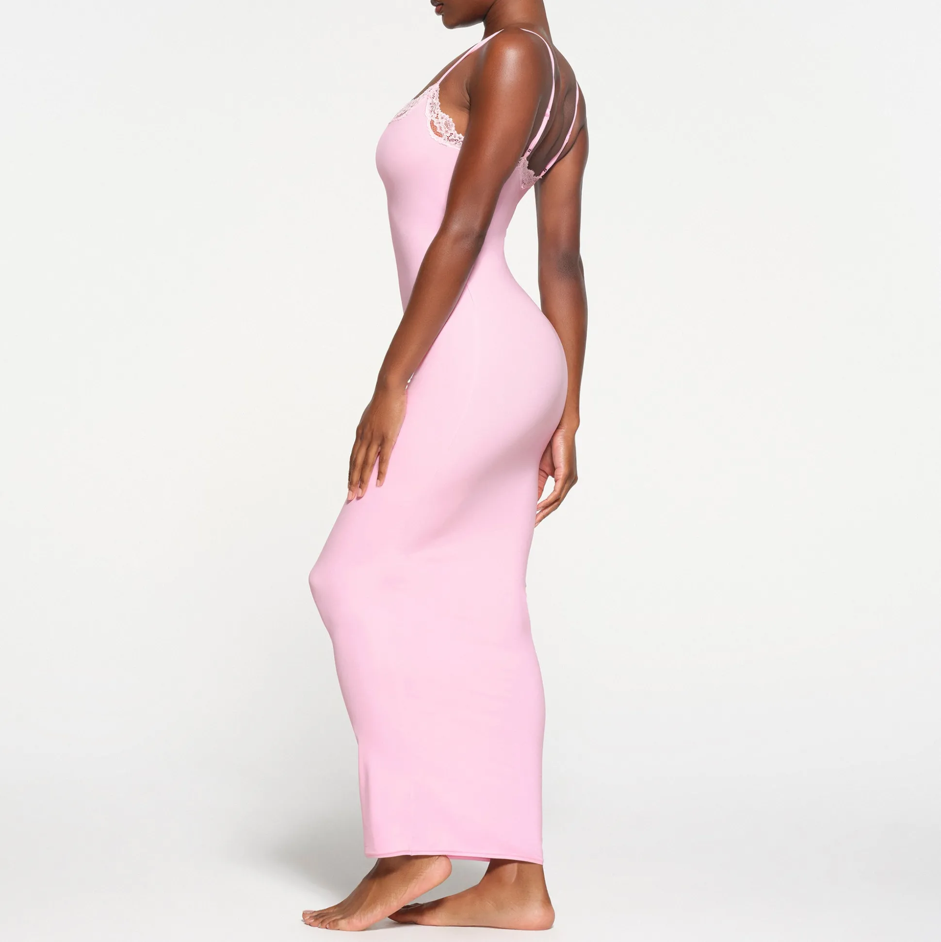 FITS EVERYBODY LACE LONG SLIP DRESS | CHERRY BLOSSOM TONAL