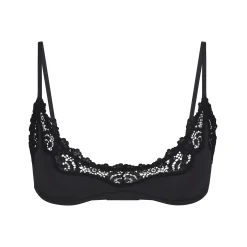 FITS EVERYBODY LACE SCOOP BRALETTE | ONYX