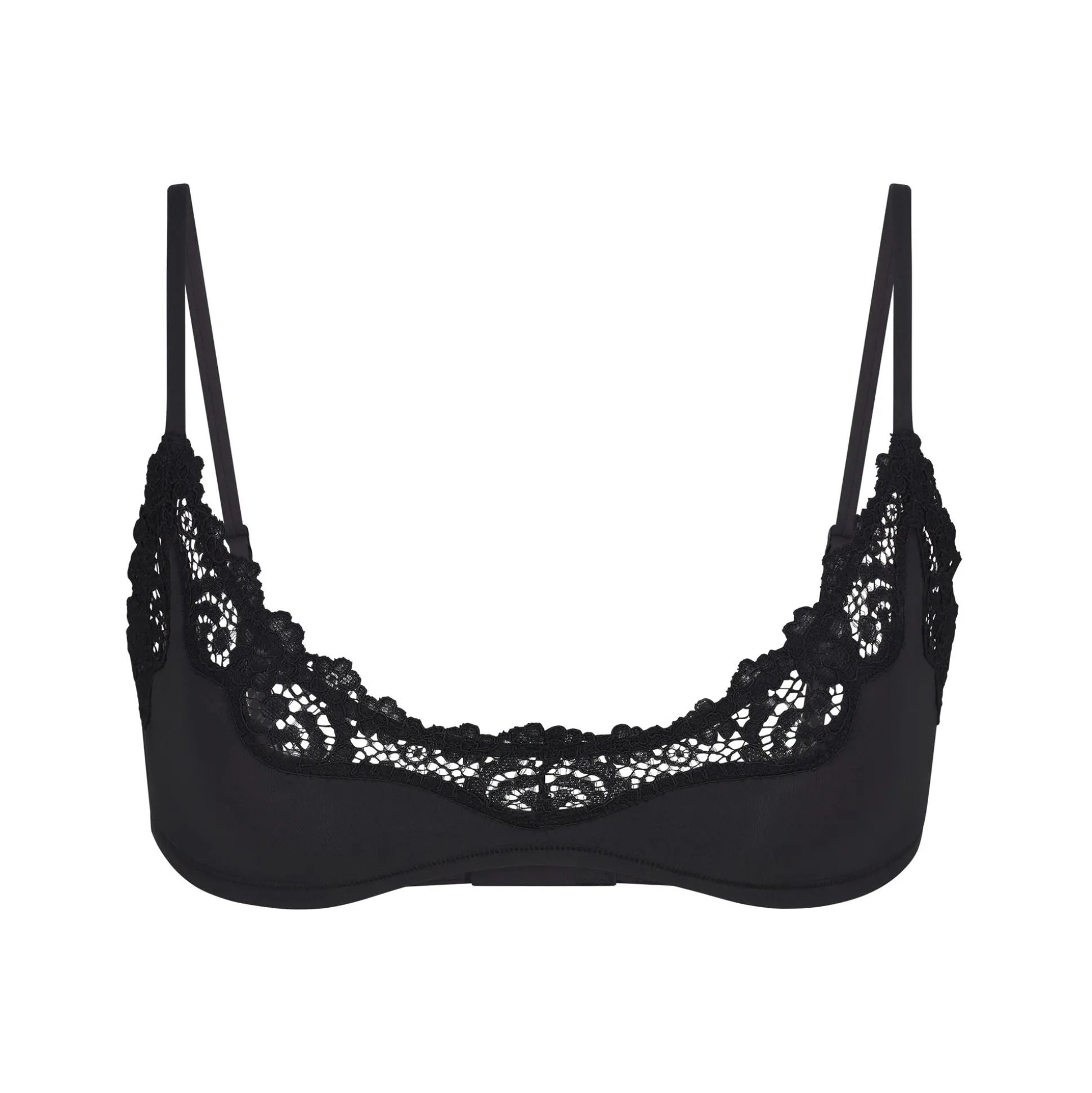 FITS EVERYBODY LACE SCOOP BRALETTE | ONYX