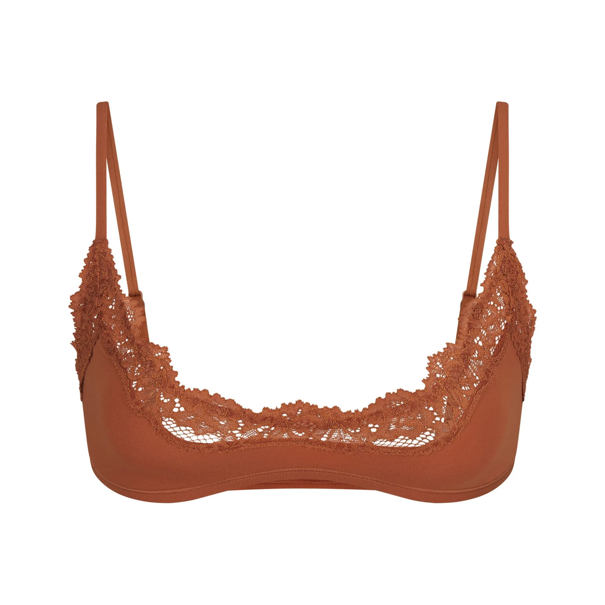 FITS EVERYBODY LACE SCOOP BRALETTE | BRONZE