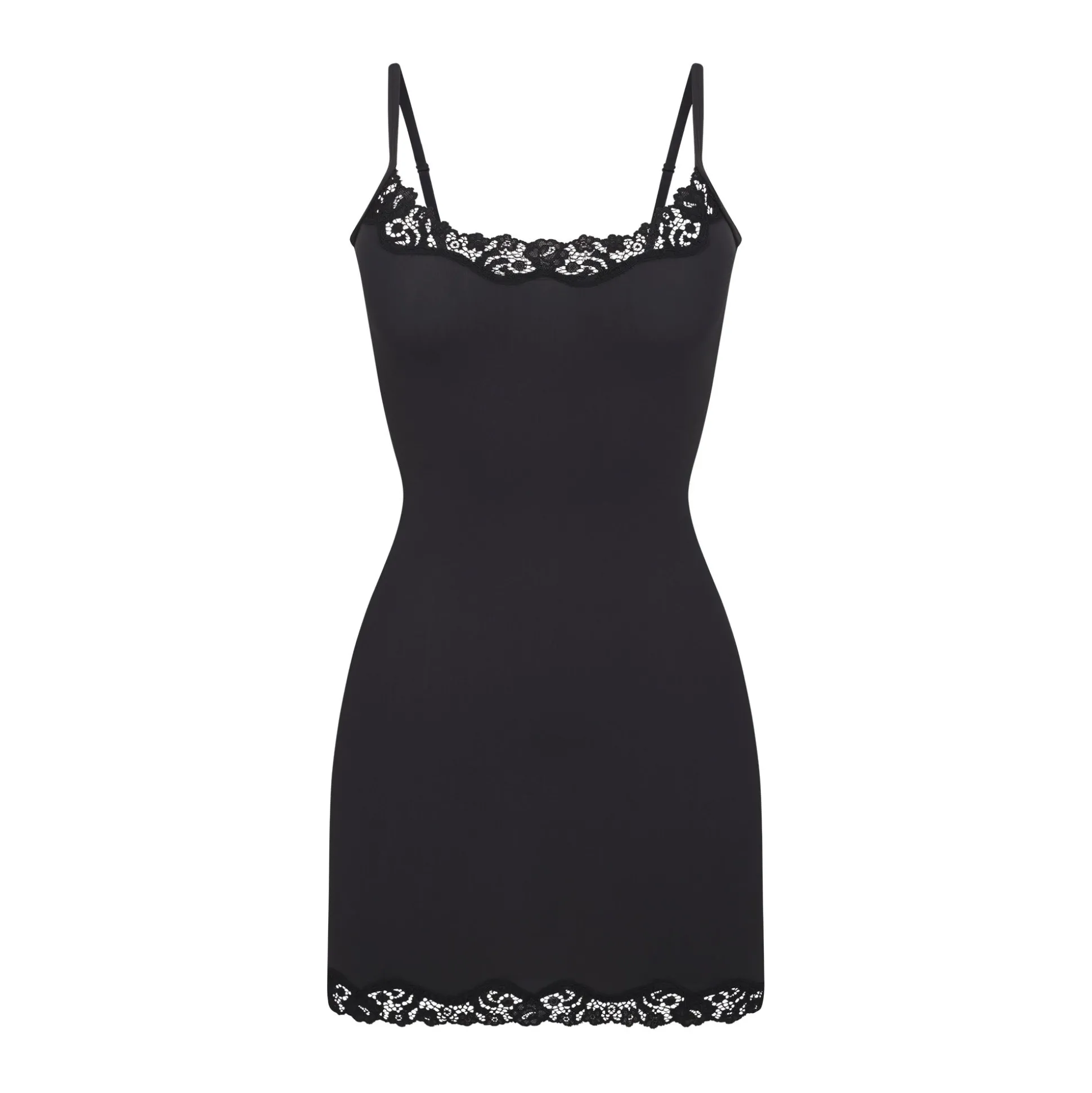 FITS EVERYBODY LACE SLIP DRESS | ONYX