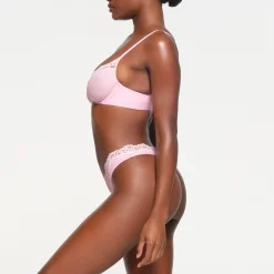 FITS EVERYBODY LACE UNLINED SCOOP BRA | CHERRY BLOSSOM TONAL