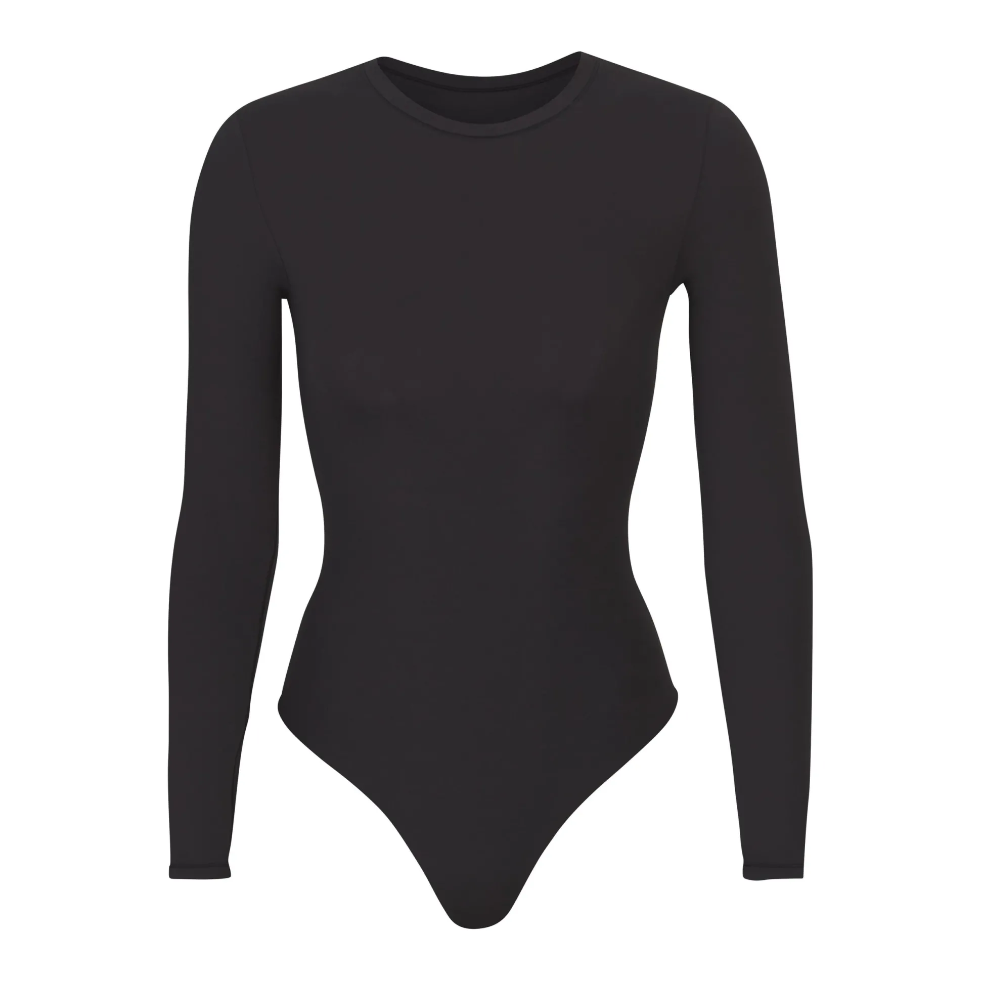 FITS EVERYBODY LONG SLEEVE CREW NECK BODYSUIT | ONYX