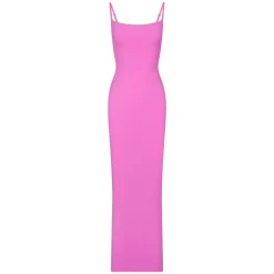 FITS EVERYBODY LONG SLIP DRESS | NEON ORCHID