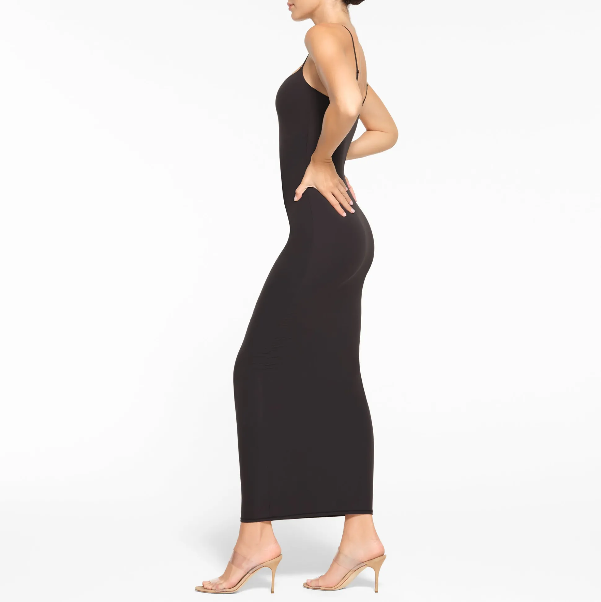 FITS EVERYBODY LONG SLIP DRESS | ONYX