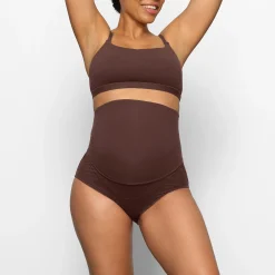 FITS EVERYBODY MATERNITY HIGH-WAISTED BRIEF | COCOA