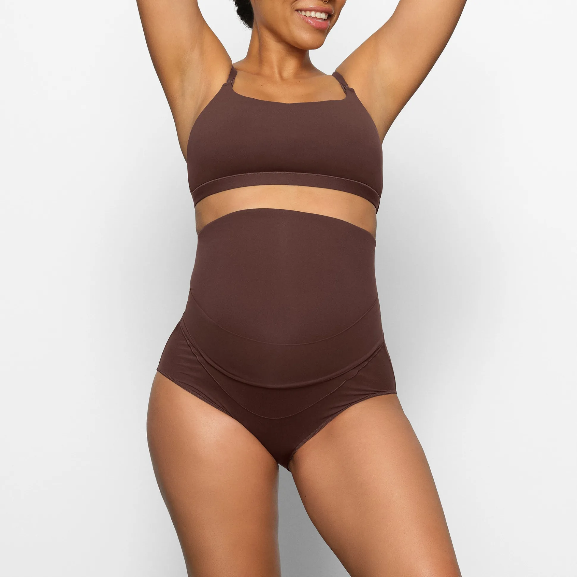 FITS EVERYBODY MATERNITY HIGH-WAISTED BRIEF | COCOA