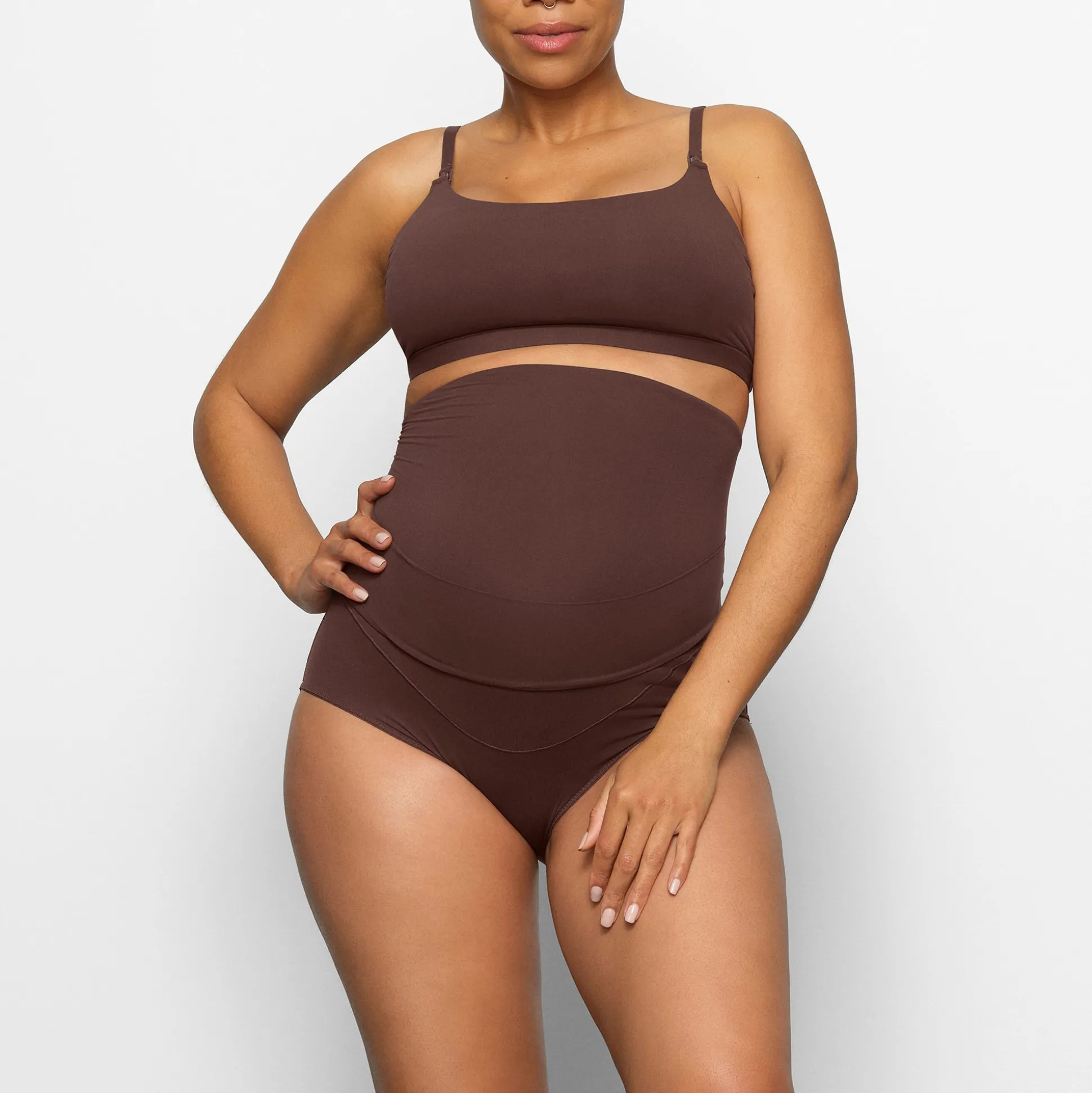 FITS EVERYBODY MATERNITY PUMPING SCOOP BRALETTE | COCOA