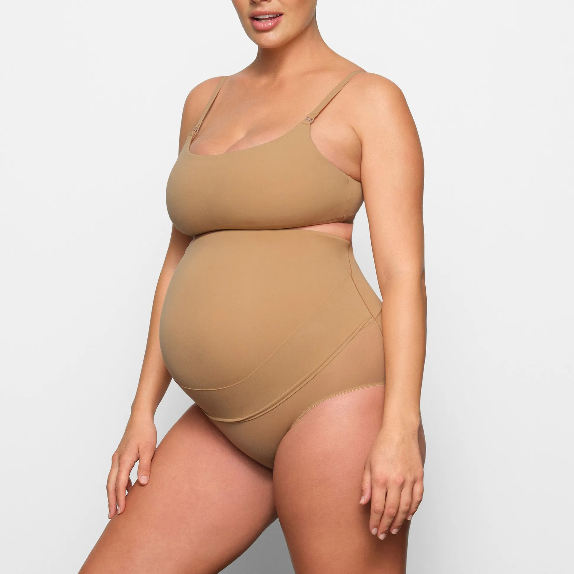 FITS EVERYBODY MATERNITY HIGH-WAISTED BRIEF | OCHRE