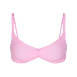 FITS EVERYBODY PICOT TRIM SKIMPY SCOOP BRALETTE | BUBBLE GUM