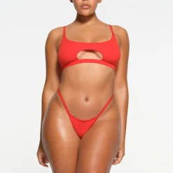 FITS EVERYBODY PICOT TRIM CUT OUT SCOOP BRALETTE | RUBY