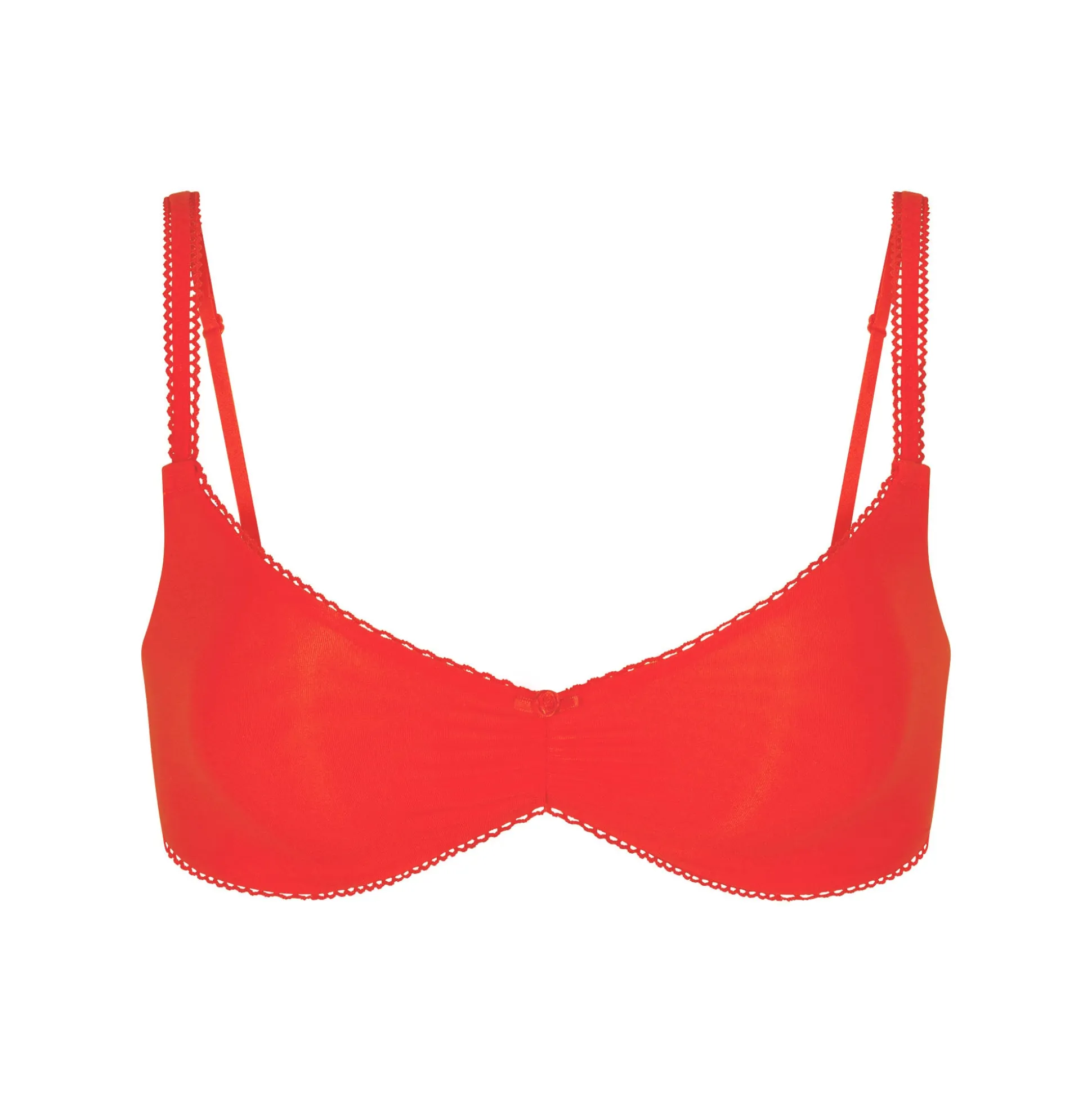 FITS EVERYBODY PICOT TRIM SKIMPY SCOOP BRALETTE | RUBY