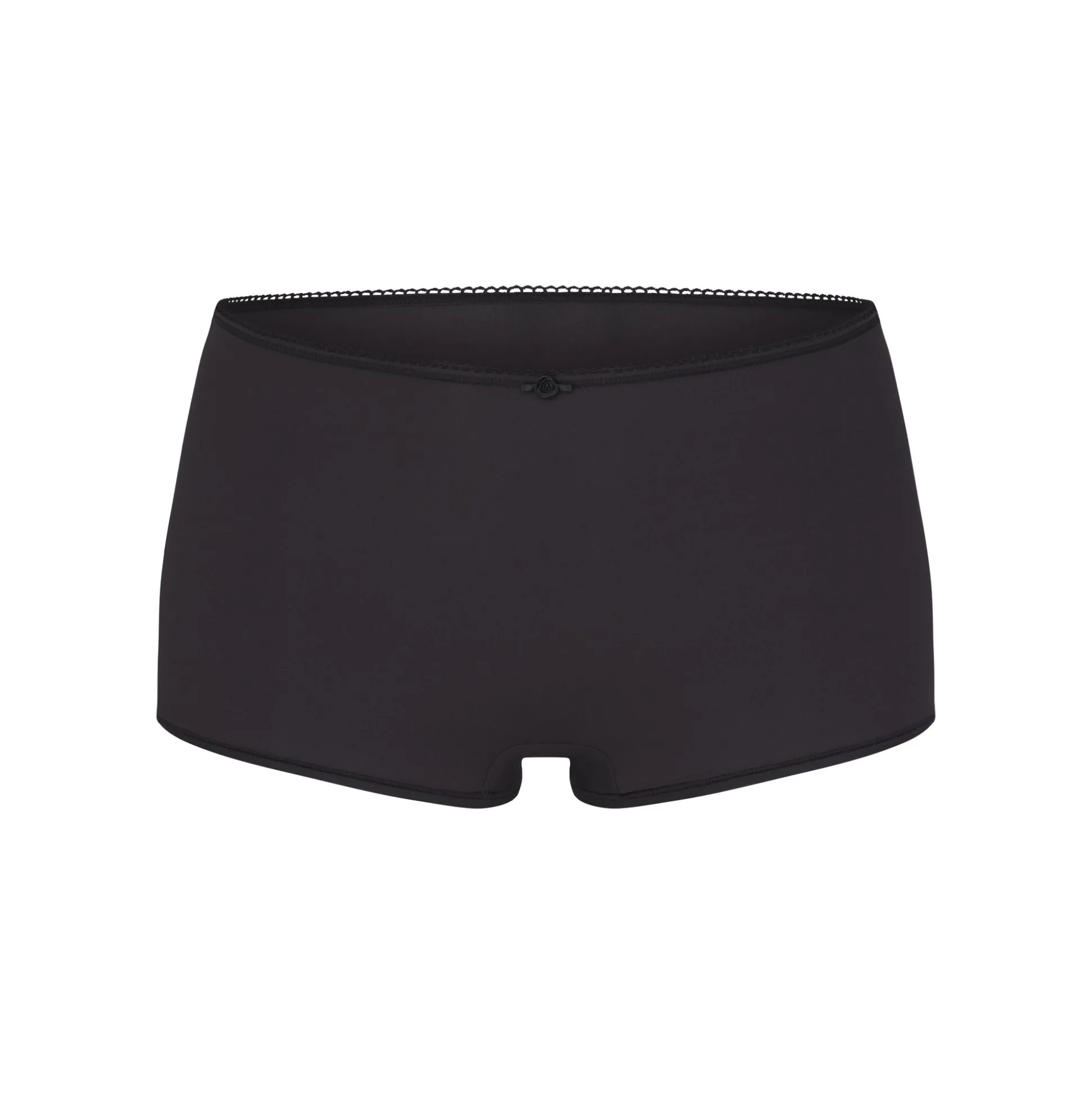 FITS EVERYBODY PICOT TRIM BOY SHORT | ONYX