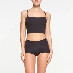 FITS EVERYBODY PICOT TRIM BOY SHORT | ONYX