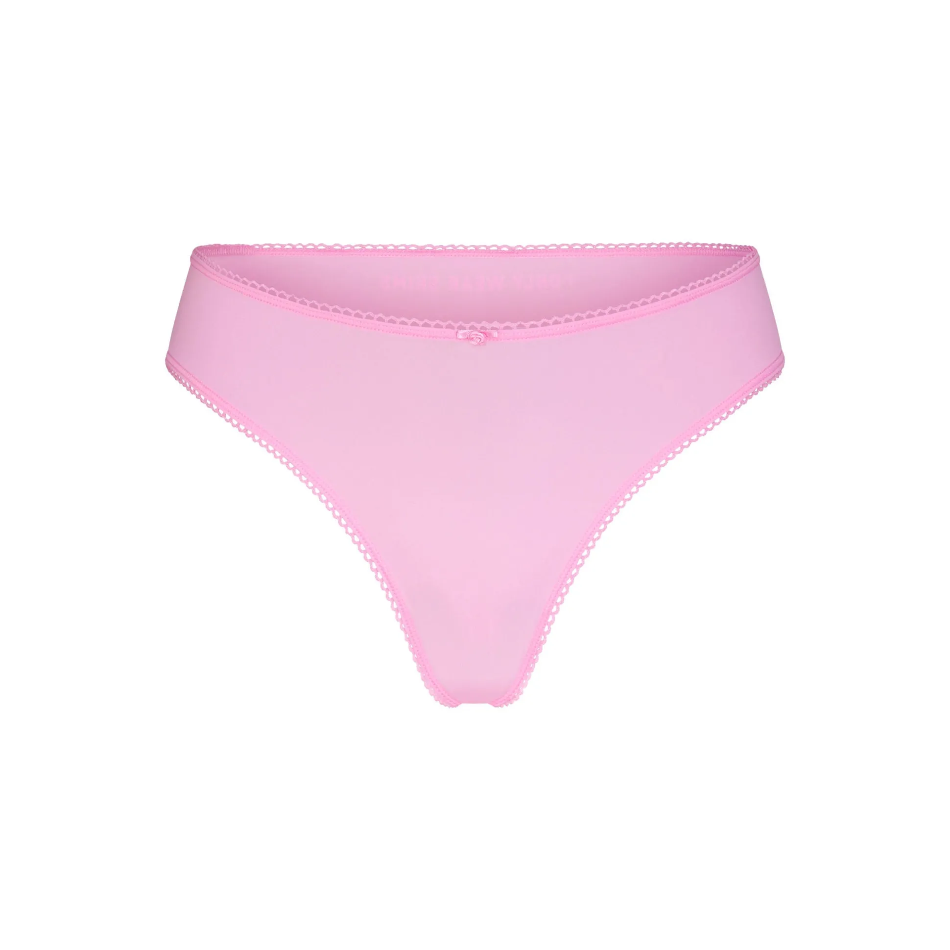 FITS EVERYBODY PICOT TRIM THONG | BUBBLE GUM