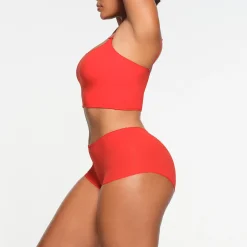 FITS EVERYBODY PICOT TRIM BOY SHORT | RUBY