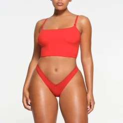 FITS EVERYBODY PICOT TRIM TANGA | RUBY