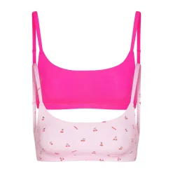 FITS EVERYBODY SCOOP BRALETTE 2-PACK | FLAMINGO AND CHERRY PRINT