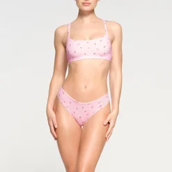 FITS EVERYBODY SCOOP BRALETTE 2-PACK | FLAMINGO AND CHERRY PRINT