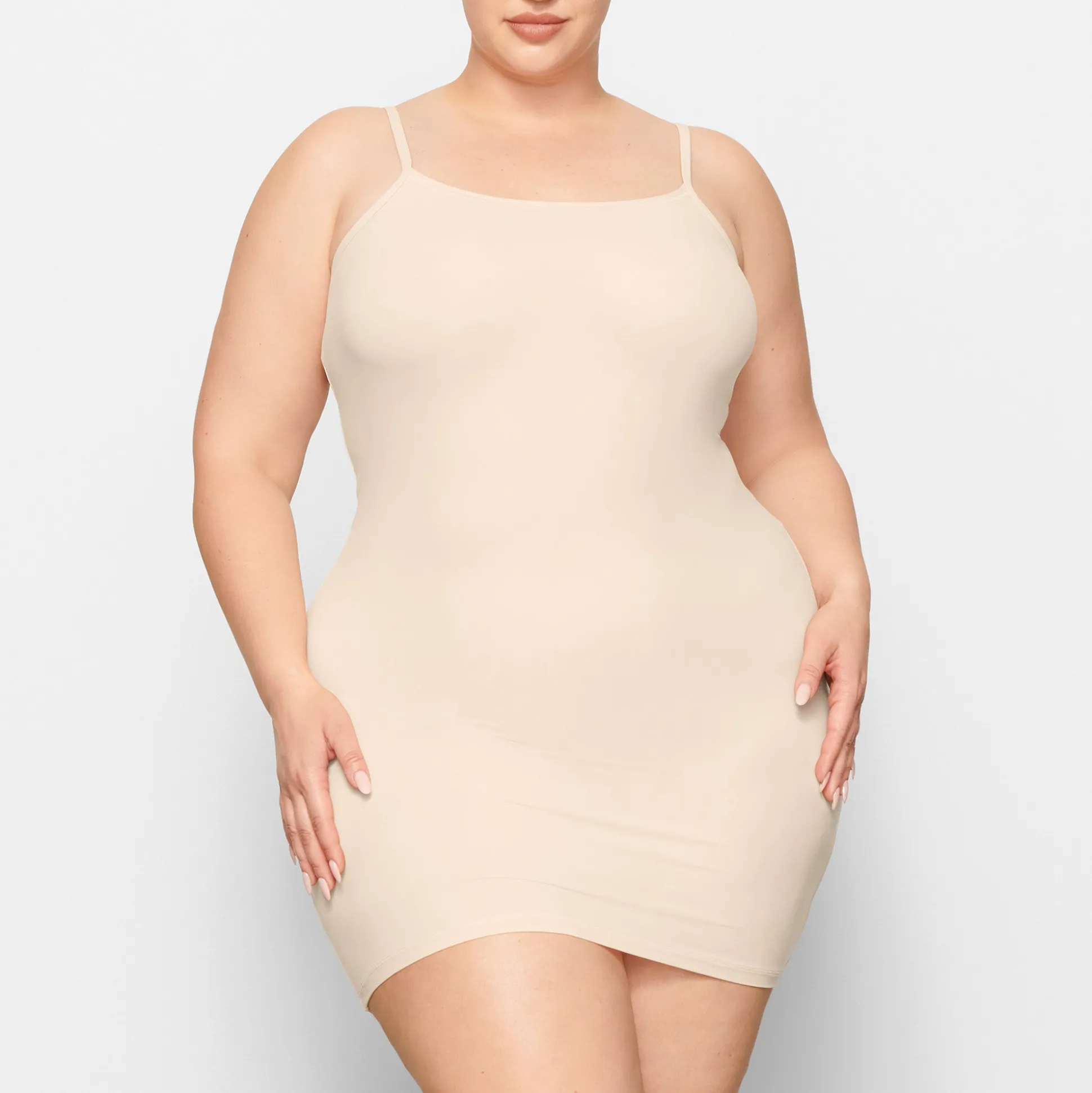 FITS EVERYBODY SLIP DRESS | SAND