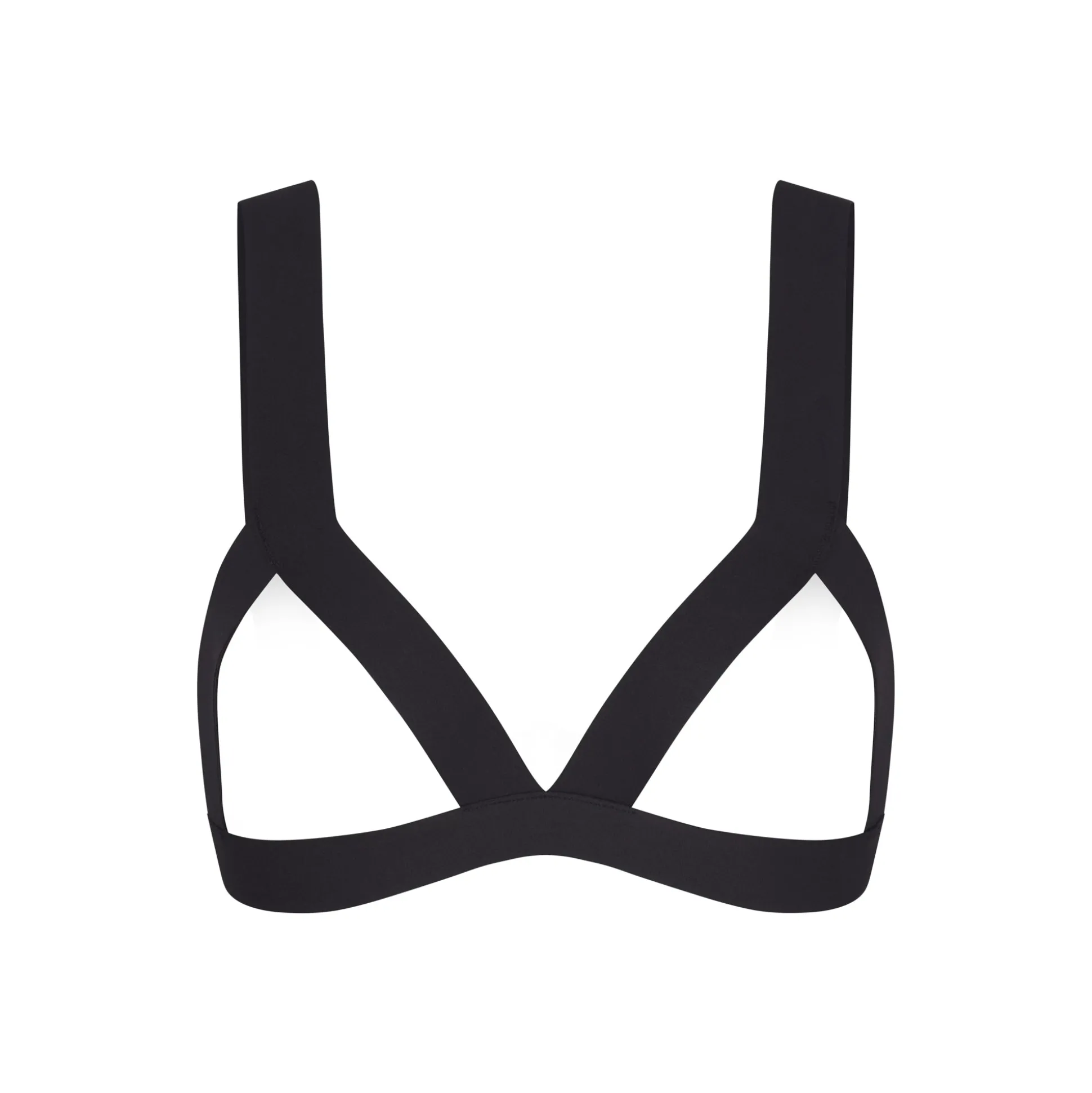 FITS EVERYBODY WRAP OPEN CUP TRIANGLE BRALETTE | ONYX