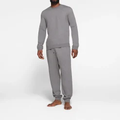 FLEECE LOUNGE MENS CREWNECK | DARK HEATHER GREY