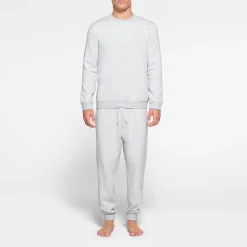 FLEECE LOUNGE MENS CREWNECK | LIGHT HEATHER GREY