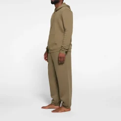 FLEECE LOUNGE MENS HOODIE | ARMY